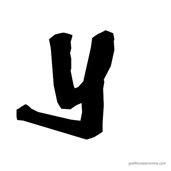 08 Underground Font Alphabet Y