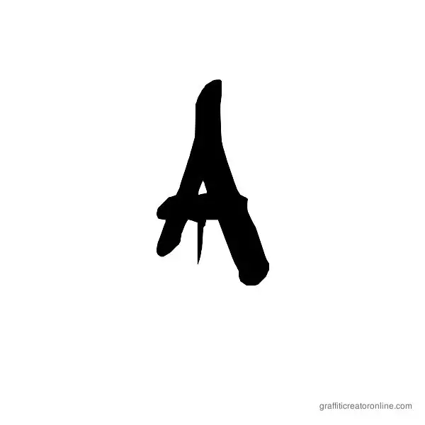 A Dripping Marker Font Alphabet A