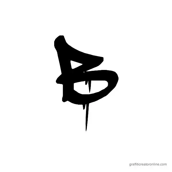 A Dripping Marker Font Alphabet B