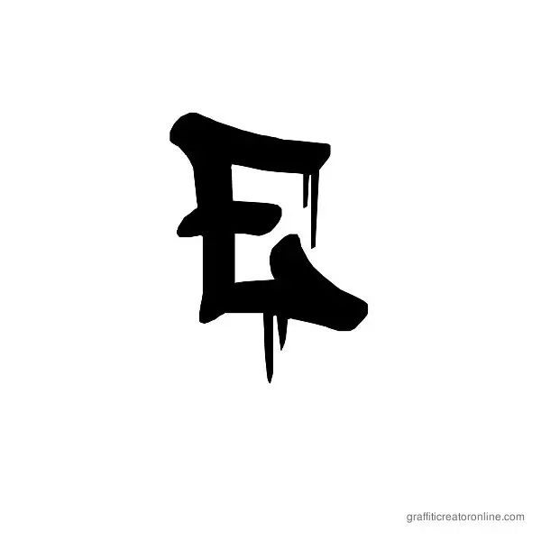 A Dripping Marker Font Alphabet E