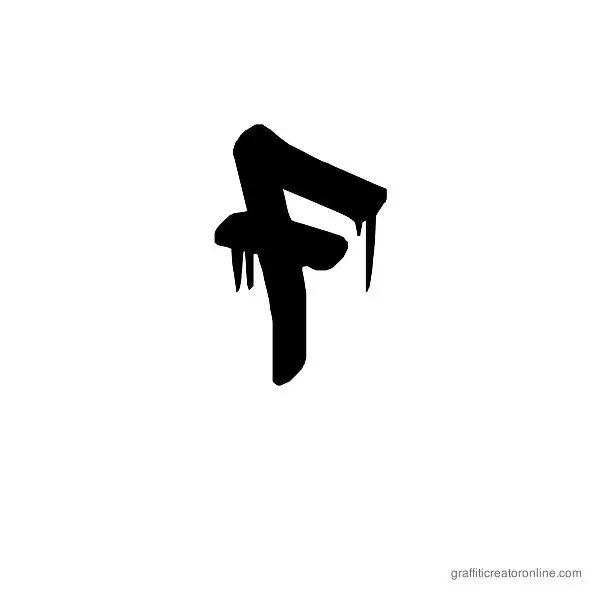 A Dripping Marker Font Alphabet F