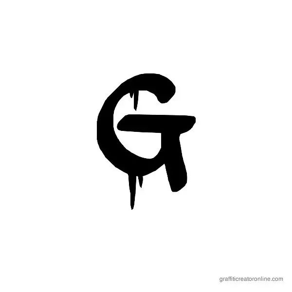 A Dripping Marker Font Alphabet G