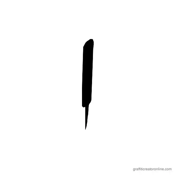 A Dripping Marker Font Alphabet I