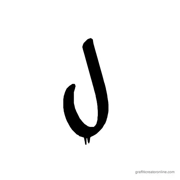 A Dripping Marker Font Alphabet J