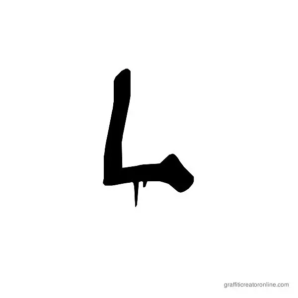A Dripping Marker Font Alphabet L