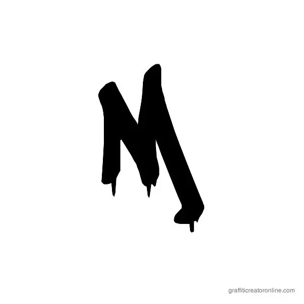 A Dripping Marker Font Alphabet M