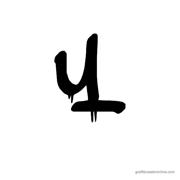 A Dripping Marker Font Alphabet Y