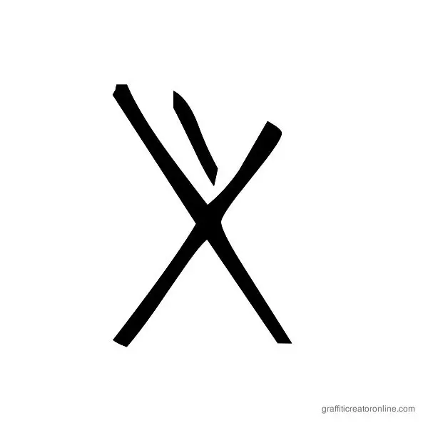 Barrakuda Font Alphabet X
