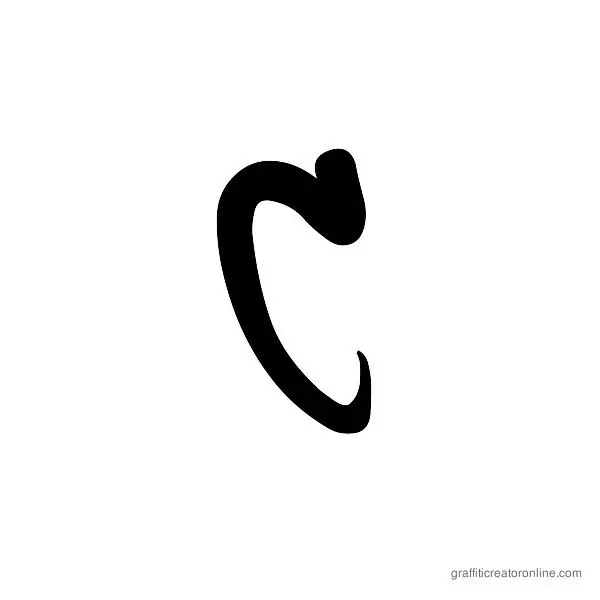 Dafxter Font Alphabet C