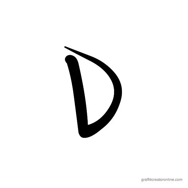 Dafxter Font Alphabet D