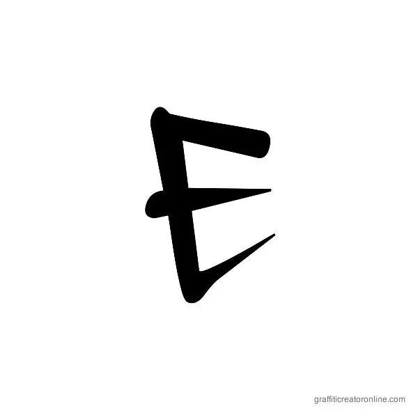 Dafxter Font Alphabet E