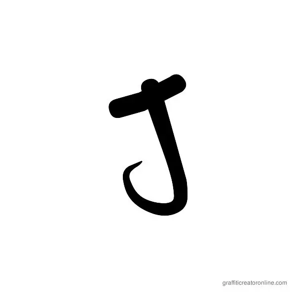 Dafxter Font Alphabet J