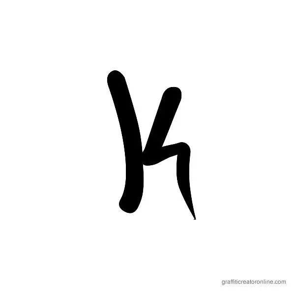 Dafxter Font Alphabet K