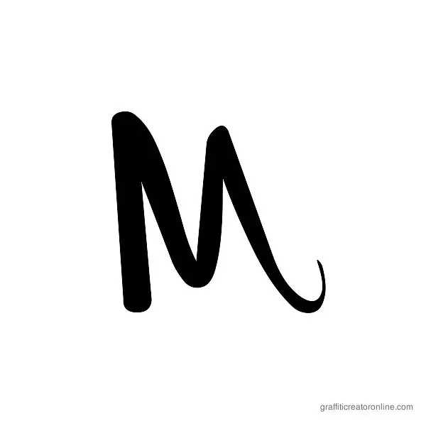 Dafxter Font Alphabet M