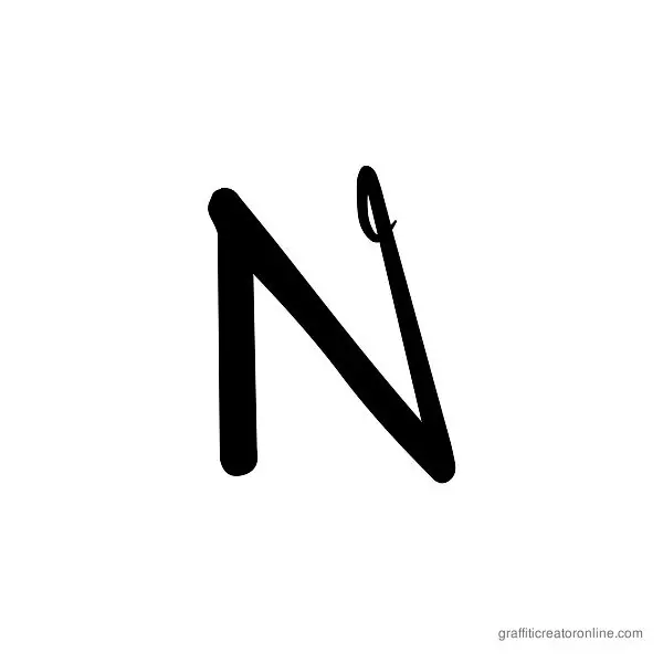 Dafxter Font Alphabet N