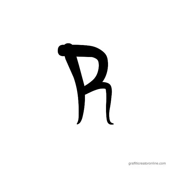 Dafxter Font Alphabet R