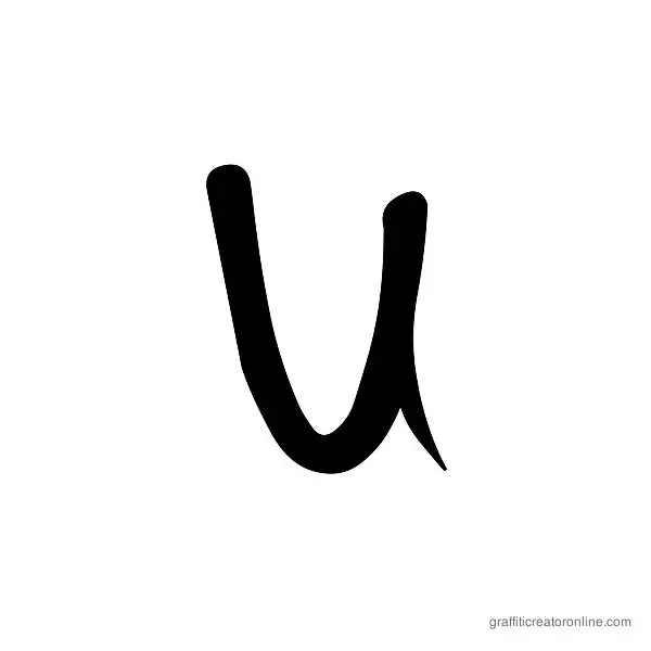 Dafxter Font Alphabet U