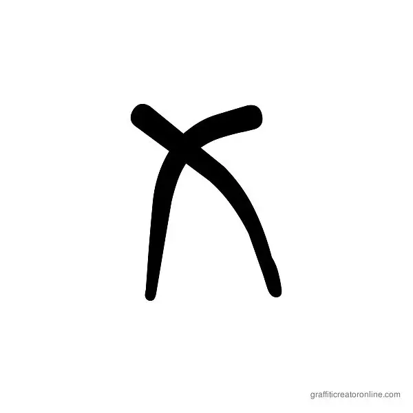 Dafxter Font Alphabet X
