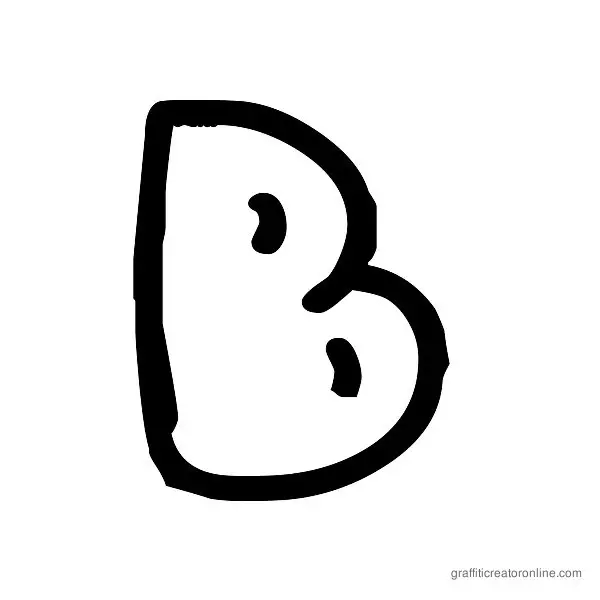 Gas Huffer Phat Font Alphabet B