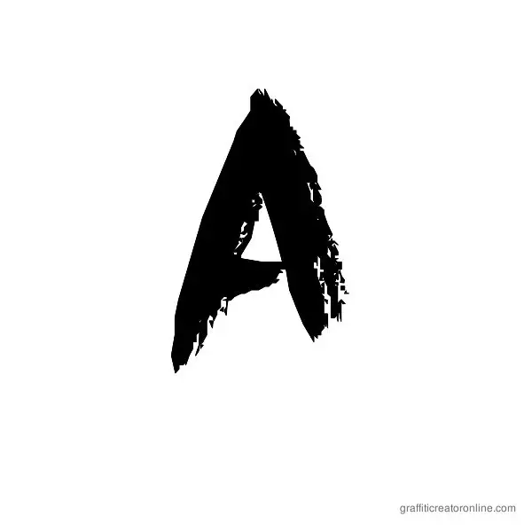 Graffito Font Alphabet A