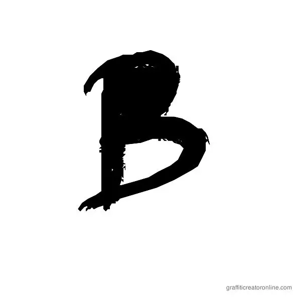 Graffito Font Alphabet B