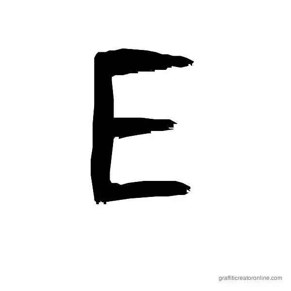 Graffito Font Alphabet E