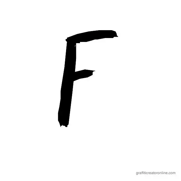 Graffito Font Alphabet F