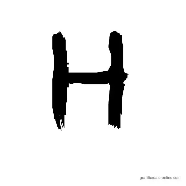 Graffito Font Alphabet H