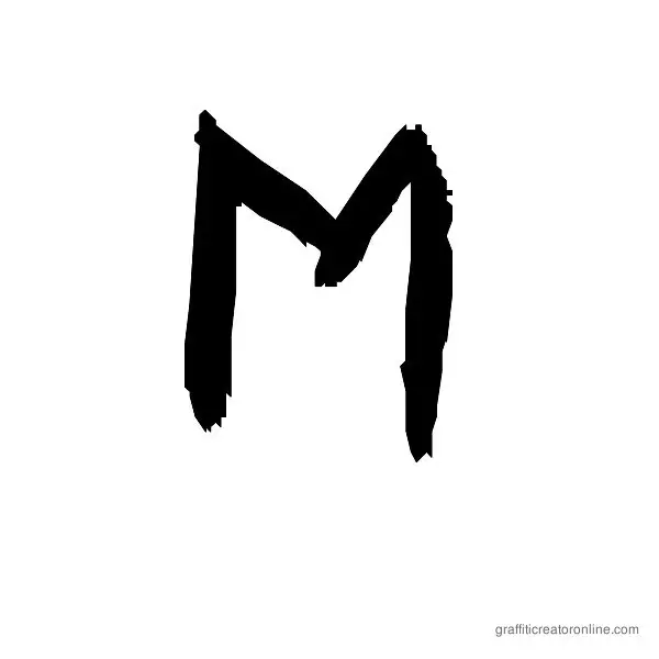 Graffito Font Alphabet M