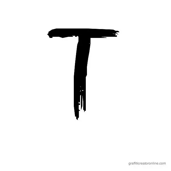 Graffito Font Alphabet T