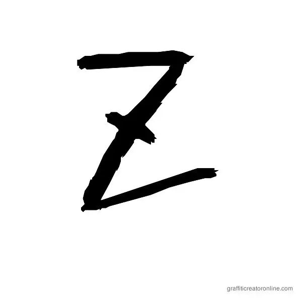 Graffito Font Alphabet Z