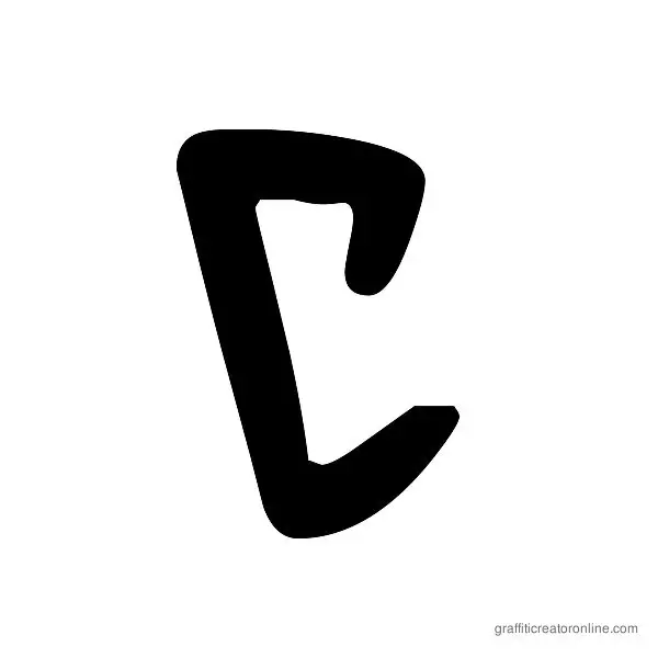 Hardcore Font Alphabet C
