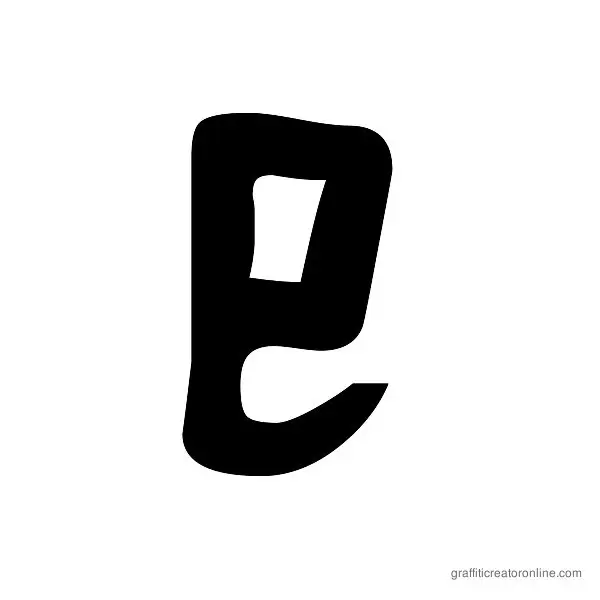 Hardcore Font Alphabet E