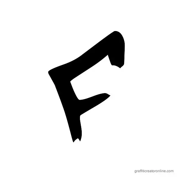 Hardcore Font Alphabet F