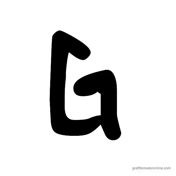Hardcore Font Alphabet G