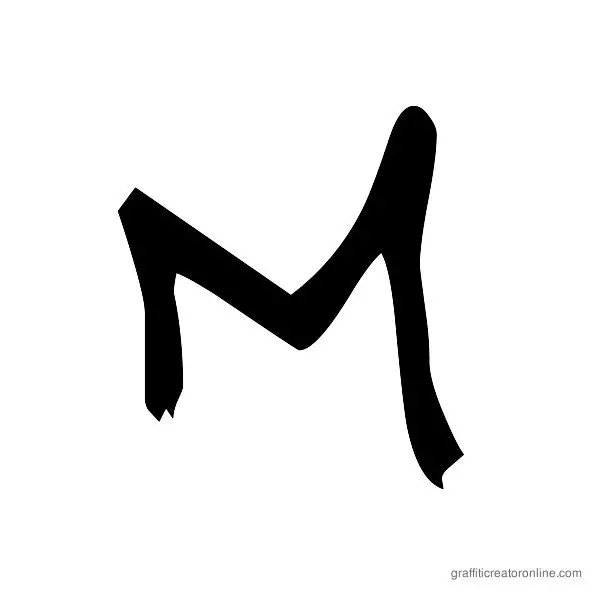 Hardcore Font Alphabet M