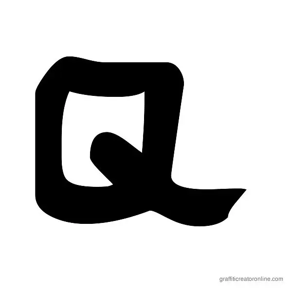 Hardcore Font Alphabet Q