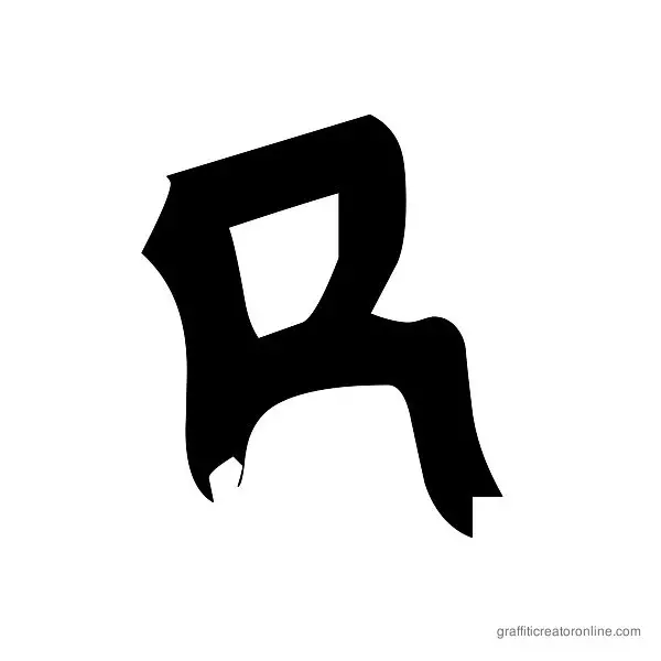Hardcore Font Alphabet R