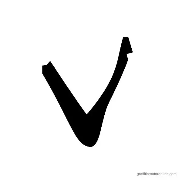 Hardcore Font Alphabet V
