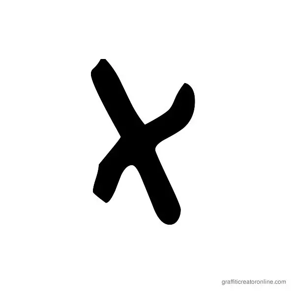 Hardcore Font Alphabet X
