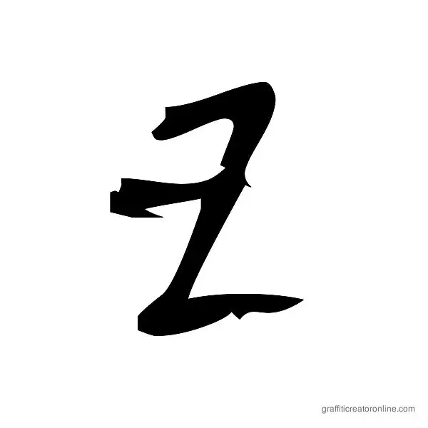 Hardcore Font Alphabet Z
