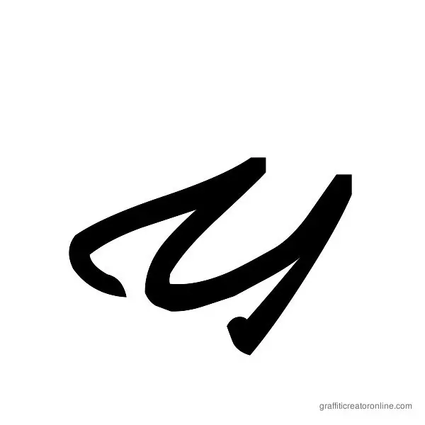 Meglaphoid Font Alphabet Y