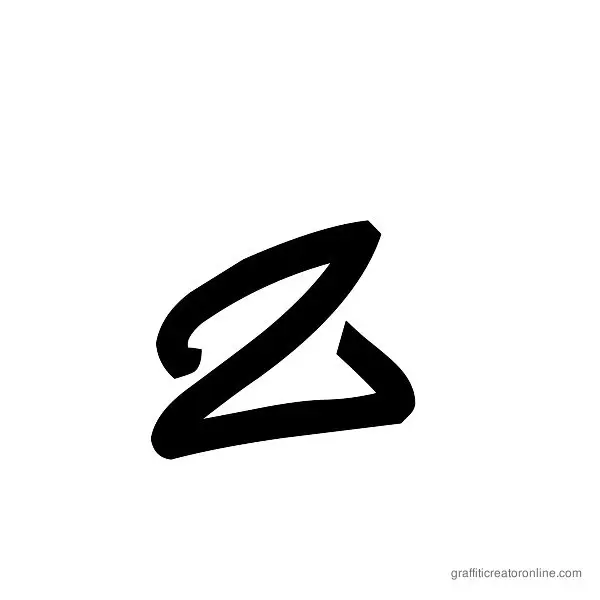 Meglaphoid Font Alphabet Z