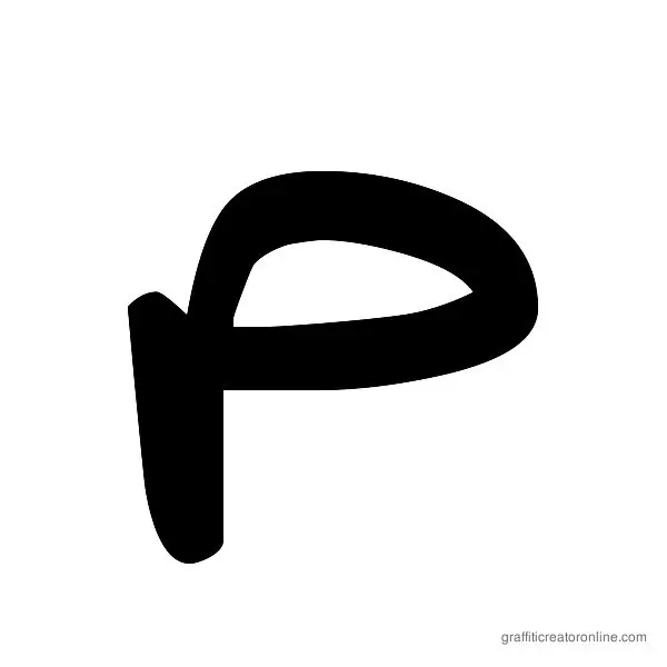 Reticulum 3 Font Alphabet P