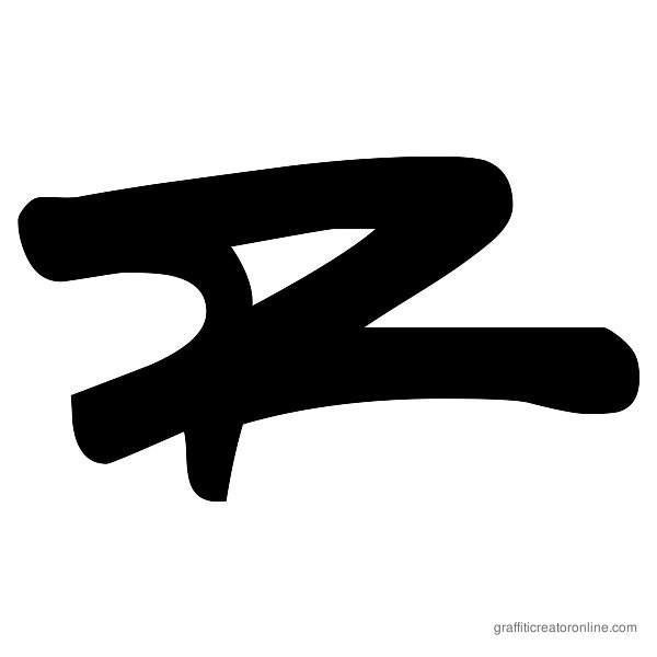 Reticulum 3 Font Alphabet R