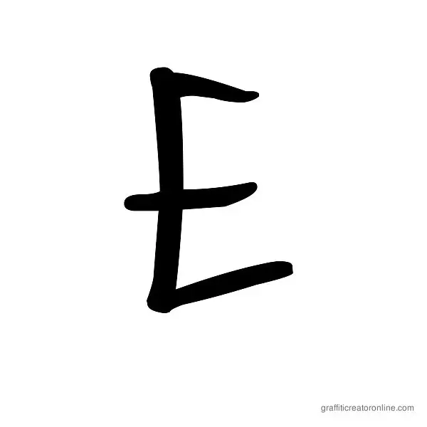 Saint Font Alphabet E