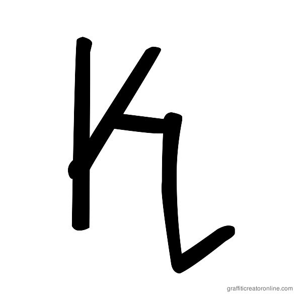 Saint Font Alphabet K