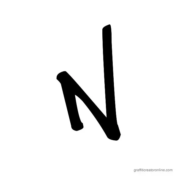 Saint Font Alphabet N