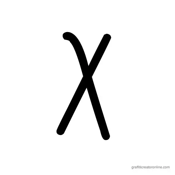 Saint Font Alphabet X