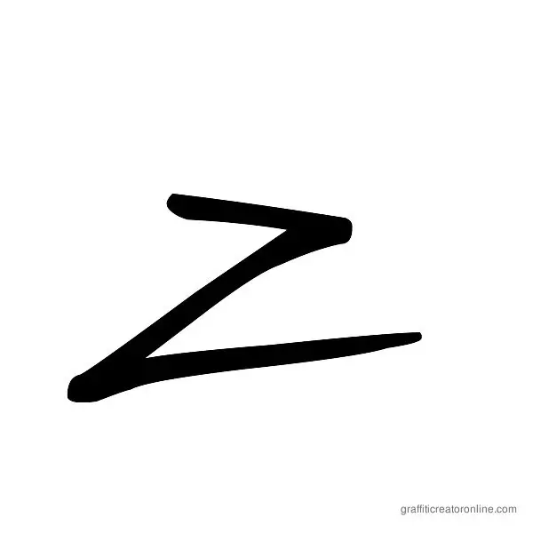 Saint Font Alphabet Z
